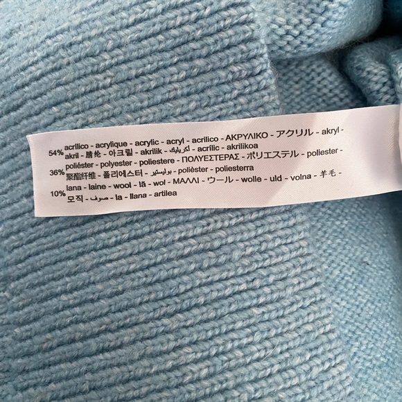 Zara Baby Blue V Neck Sweater - Picture 4 of 4